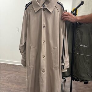 Men's Kith x Adidas Beige Coat with removable inner liner